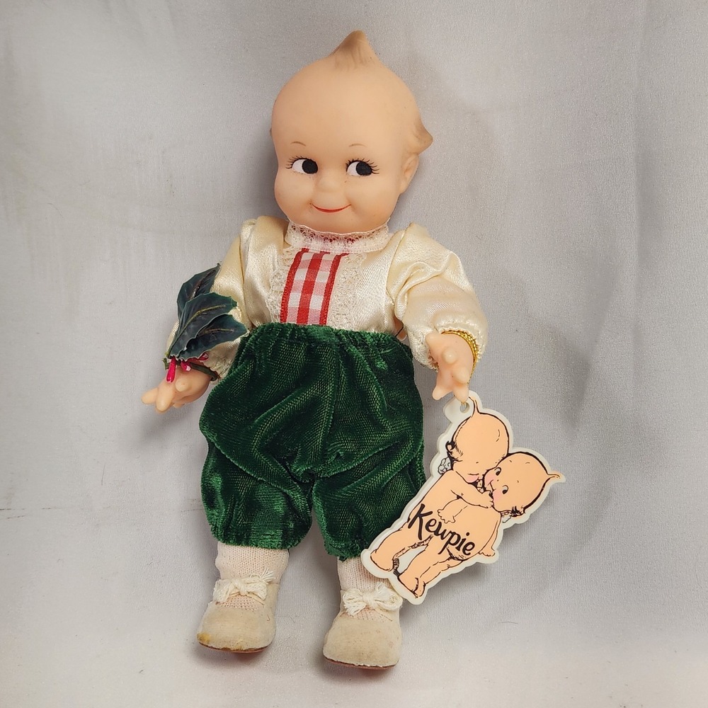 Vintage 1987 Jesco Kewpie Doll Christmas Holiday Outfit Velvet Pants with Tag 8"